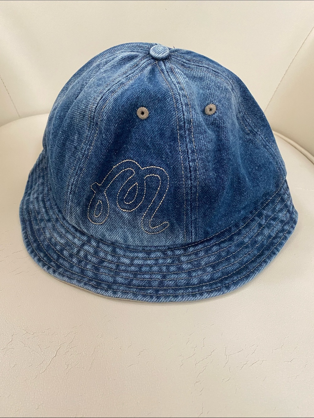 Malbon denim buckle hat size XL